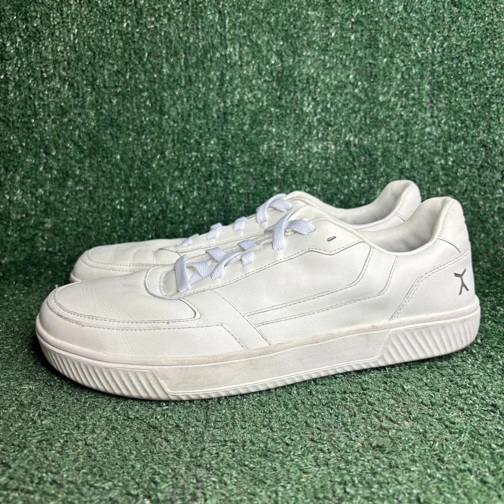 Flux Footwear Adapt Leather Barefoot Minimalist Zero Drop Sneakers White Mens 12